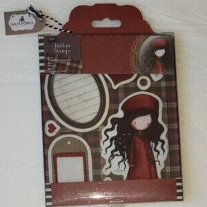 Santoro London Gorjuss Girl Rubber Stamps The Winter's Night 9 pieces